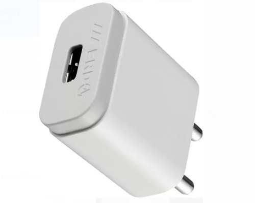 Pvc Plastic Body 5 Volt Rectangular White Erd Fast Mobile Charger - Portable Design, Lightweight, Dual USB Ports for Simultaneous Charging