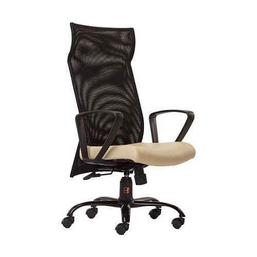 Stylish And Designer Leather One Seater High Back Swivel Office Chair 