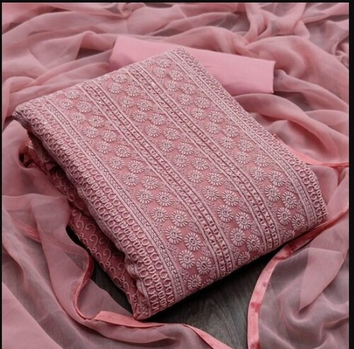 स्टील वॉशेबल और आरामदायक डिज़ाइनर कॉटन लेडीज़ अनस्टिच्ड सूट