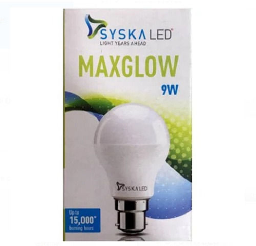 9 Watt Cool White Dome Shape Input 220 Voltage Syska Led Light Bulb