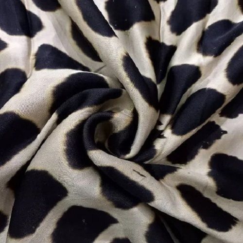 Black And White 1 Meter Length Washable Printed Georgette Fabric Cas No: 16731-55-8