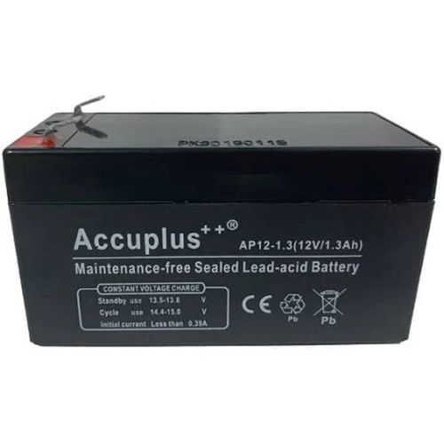 Black Rectangular 12 Volt Rechargeable Lead Acid Battery 