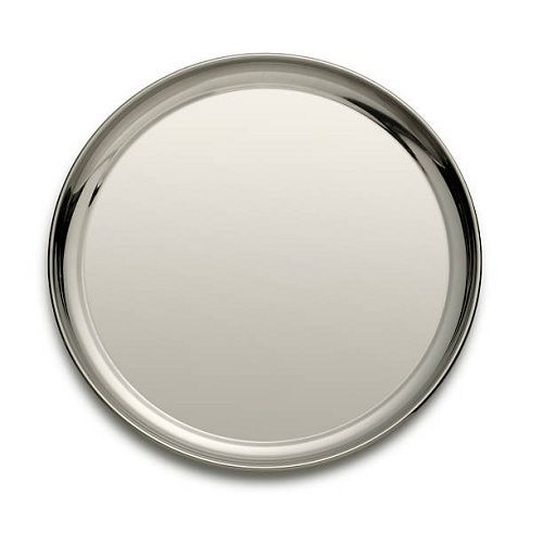 Silver Body Material Stainless Steel Round Plates For Home And Hotel