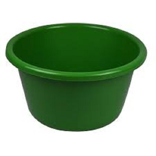 Crack And Leak Resistant Unbreakable Lightweight Round Plain Plastic Tubs - Plastic, Rigid, Green | Durable, Leak Resistant, Unbreakable