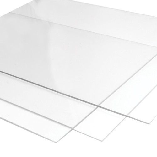 Flexible Scratch Resistant High Impact Rectangular Plain Transparent Acrylic Plastic Sheet - 4x8mm, Smooth Finish | 1.2kg/m3 Density, 3mm Thickness, 300g Weight