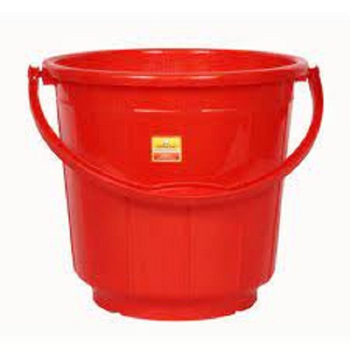 Heavy Duty Leak Resistant Unbreakable Lightweight Plain Red Plastic Buckets