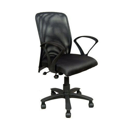 Velvet Height Adjustable Leather Padding Black Office Chair