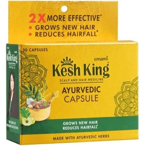 Kesh King Ayurvedic Hair Growth Capsule Pack Of 30 Capsules  Application: Water