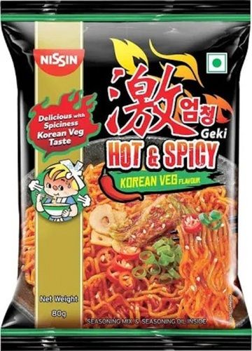 Pack Of 80 Gram Hot And Spicy Food Grade Veg Instant Noodles