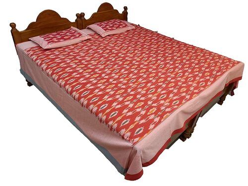 Shrink Resistant Skin Friendly And Anti Wrinkle Designer Cotton Red Printed Bed Sheet