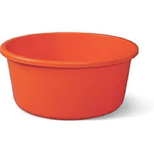 Orange Unbreakable Round Plastic Tub