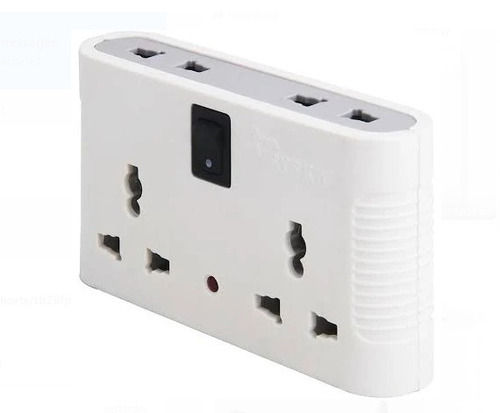 White Plastic Rectangular Related 240 Voltage Multi Plug