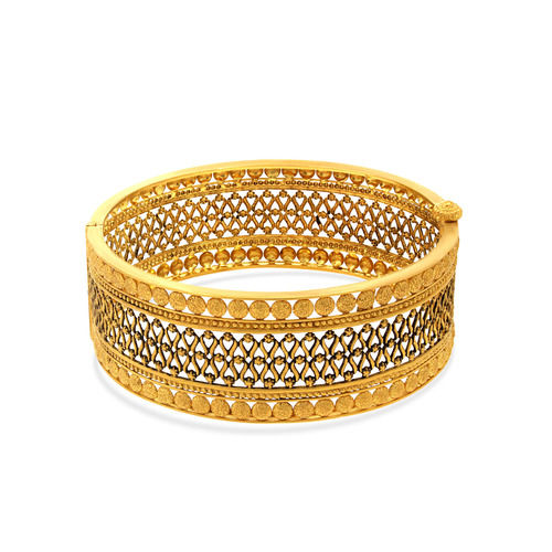 Women Party Wear Elegantly Crafted Antique Round Golden Artificial Bangle 