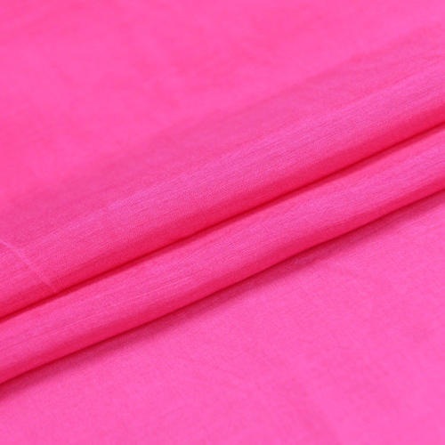 Wrinkle And Shrink Resistance Lightweight Comfortable Pink Plain Cotton Fabrics - 100% Cotton, All Season Wear, Solid Pink Color | Soft, Durable, Easy to Care