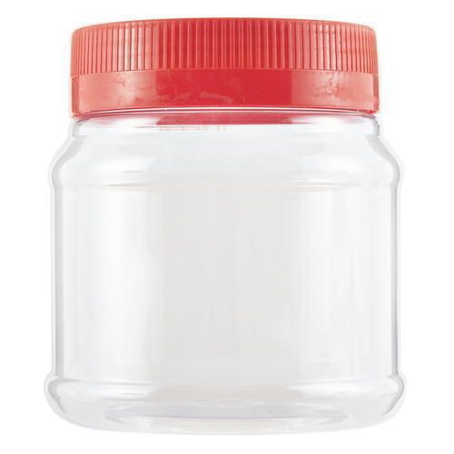 250 Ml Capacity Round Transparent And Red Cap Hdpe Plastic Container