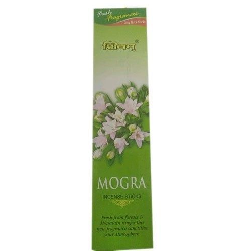 Black 8.3 Inch 30 Minutes Burning Time Mogra Fragrance Plain Incense Sticks