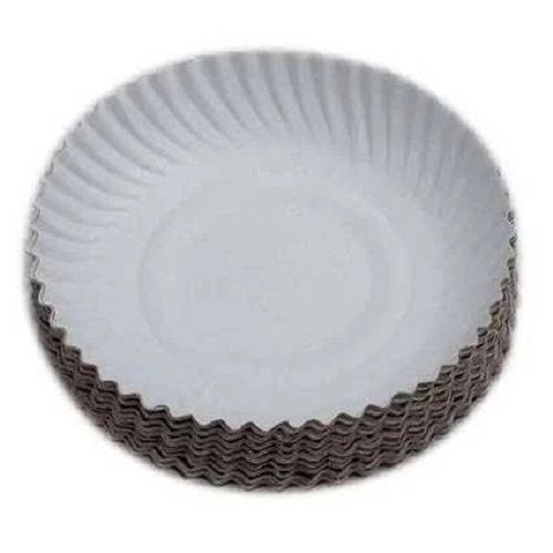 8 Inches Diameter 1 Mm Thick White Circular Disposable Paper Plate