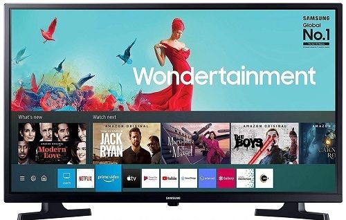 Black 32 Inch Screen Size Rectangular Samsung Smart Led Tv 