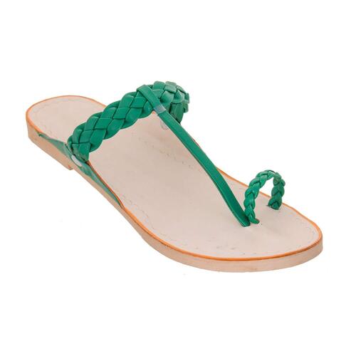 Green Eva Soled Pvc Ladies Slipper For Casual Wear