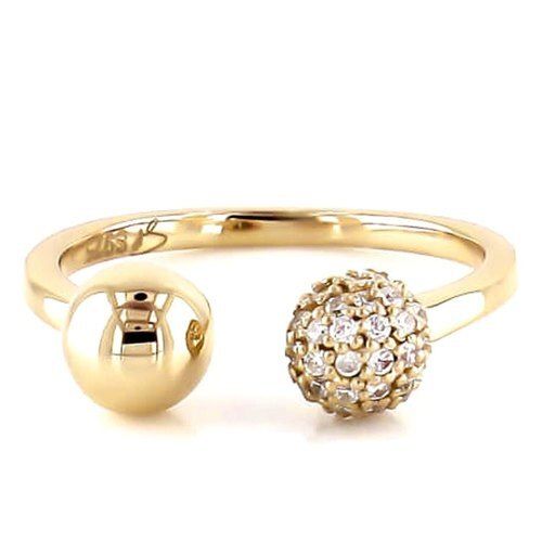 Female Artificial Studded Golden Rings