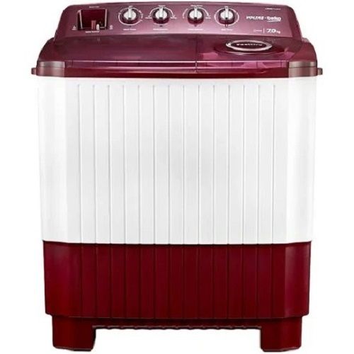 Gray Maroon And White Plastic 8.2 Kilogram Capacity Laundry Washing Machine 