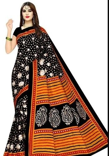 Silver Multicolor 5.5 Meter Length Printed Designer And Comfortable Daily Wear Saree 