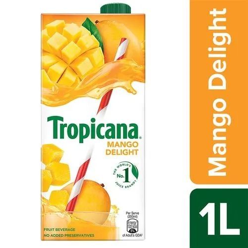 Pack Of 1 Liter 0 Percent Alcohol Mango Tropicana Juice