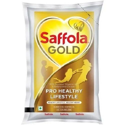 Blue Pack Of 1 Liter Lifestyle Saffola Gold Refined Oil For Cooking