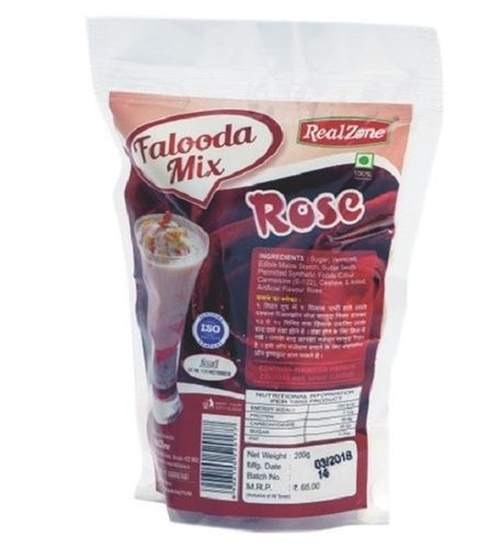 Pack Of 200 Gram 19 Percent Protein Rose Flavor Falooda Mix