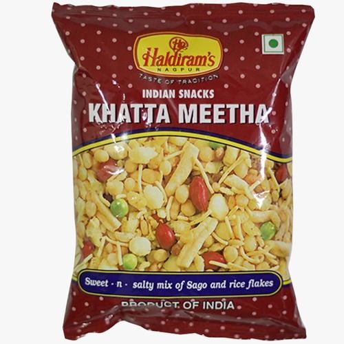 Pack Of 42 Gram Spicy And Crispy Haldiram Khatta Meetha Namkeen