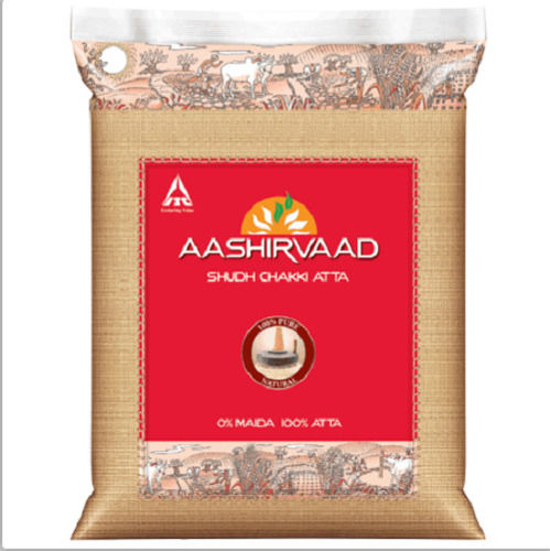 Pack Of 5 Kilogram Size Pure And Natural Aashirvaad Wheat Flour For Cooking