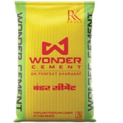 Pack Of 50 Kilogram 53 Grade Grey Wonder Cement For Construction Size: Different Available