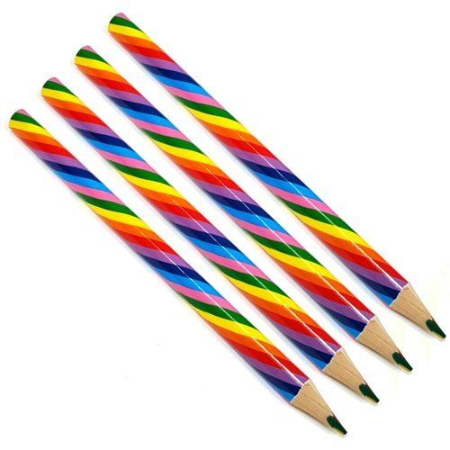 Long Round Shape Wooden Colored Pencil, For School