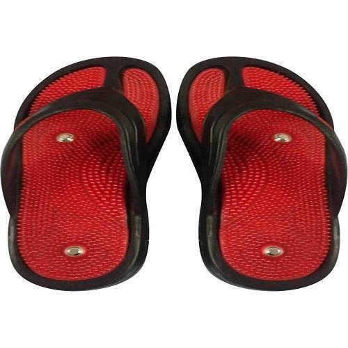 Black And Red Smooth Finish Comfortable Acu Slipper K Star For Foot