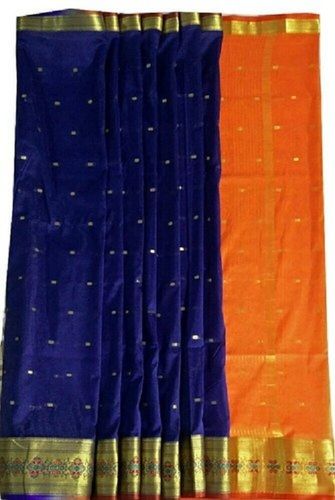 Plain Stylish Comfortable And Skin Friendly Ladies Printed Cotton Silk Saree