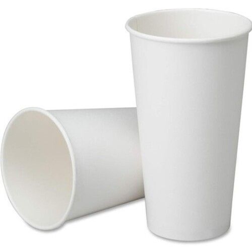 White 500 Ml Storage Capacity For Party And Event Disposable Paper Glass Collar Style: Straight