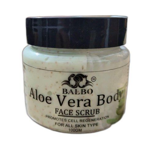 White Balbo 100gm Aloe Vera Face Scrub, For Skin Care, Type Of Packaging: Jar