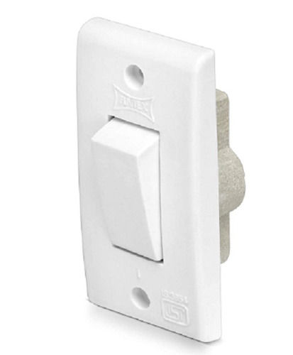 White Rectangular 6 Ampere Rated Current Electrical Switches 