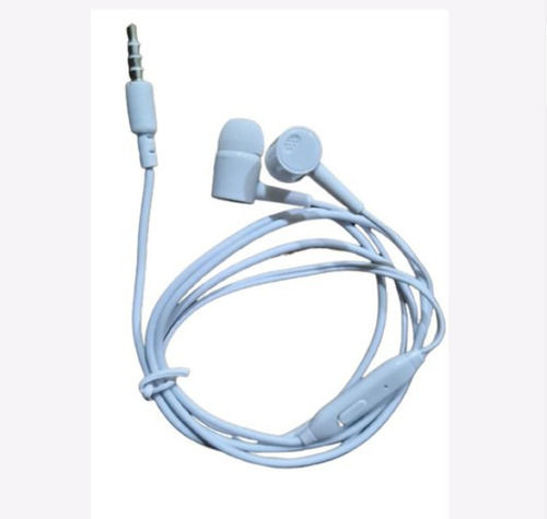 1.3 Meter Long 3.5 MM Jack White Wired Earphone with Microphone