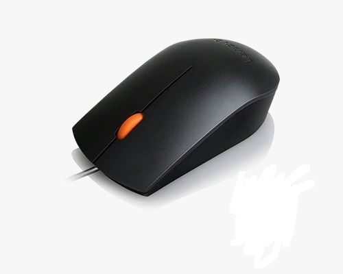 Abs Plastic Body Lenovo 300 Black Usb Mouse For Computer And Laptops