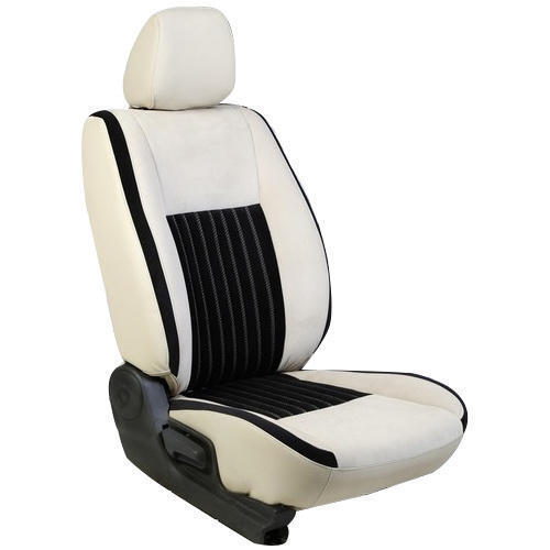 Comfortable Waterproof Stain Resistant White And Black Car Seat Cover 