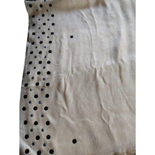 White & Black Cotton Stylish Good Looking Printed Party Wear Cotton Stoles For Ladies