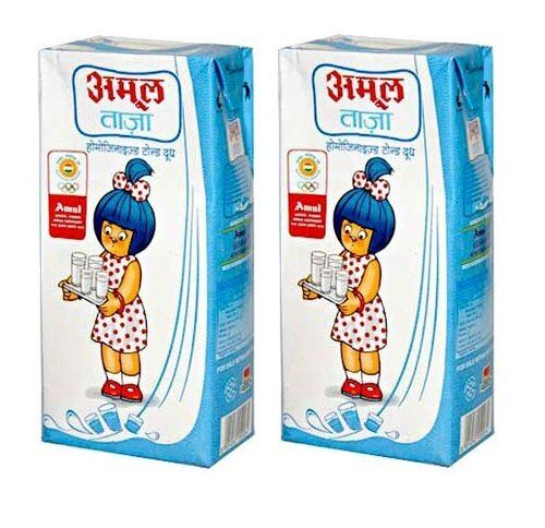 Healthy Raw Processed Original Flavor Fresh Amul Milk, Pack Of 1 Liter