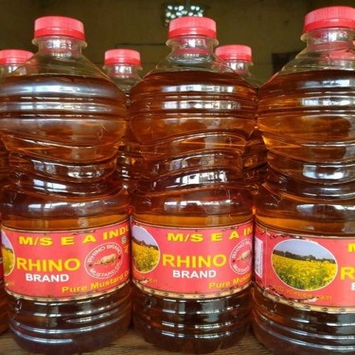 High In Vitamins Rhino Kachi Ghani Mustard Oil Packaging Size: 1 Litre