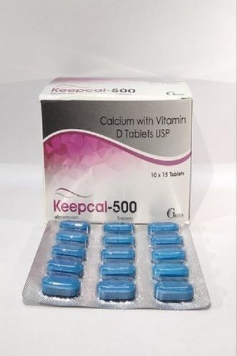 Keepcal-500 Calcium With Vitamin D Tablets USP, 10x15 Tablets Pack