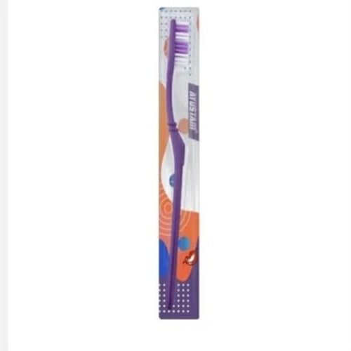 Purple 10 Inch Length 1mm Thickness Manual Plastic Toothbrush