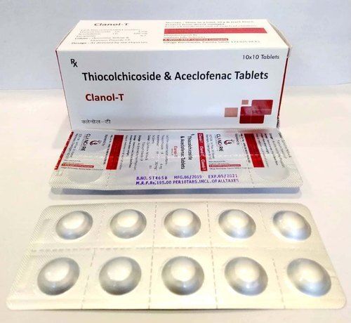 Thiocolchicoside & Aceclofenac Tablets, 10x10 Tablets