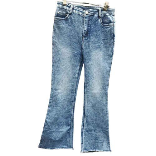 Women Fashionable Skin Friendly Slim Fit Stretchy Blue Casual Denim Jeans Age Group: 13-15 Years