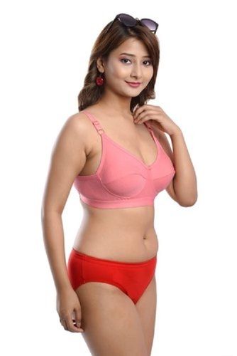 Padded Ladies Cotton Sports Bra Panty Set, Black and Red at Rs 140/set in  Delhi