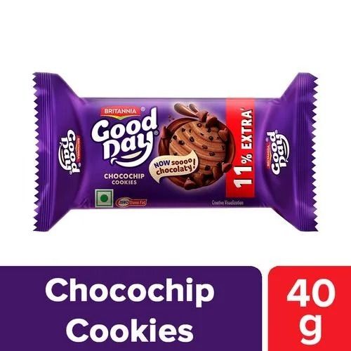 40 Grams Food Grade Sweet And Crunchy Round Chocolate Chips Cookies